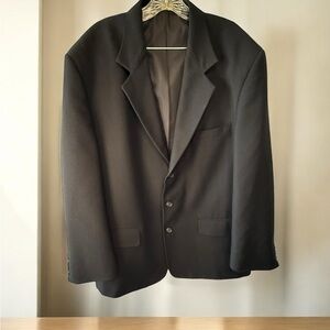Savane Men’s suit jacket Size 44 R Black Wool Blend Sport Coat